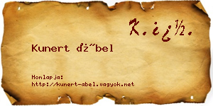 Kunert Ábel névjegykártya