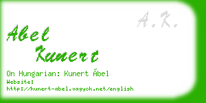 abel kunert business card