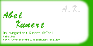 abel kunert business card